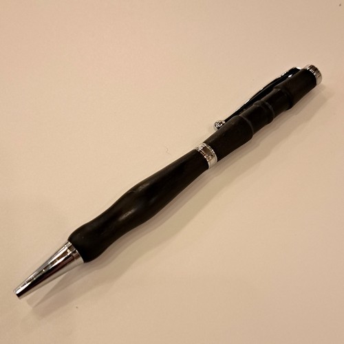 Click to view detail for CR-003 Pen - Gaboon Ebony/Silver $45